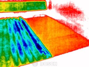Wärmebild Rollo Solar Schwimmbadabdeckung – deutlich reduzierte Wärmeabstrahlung durch Isolierung